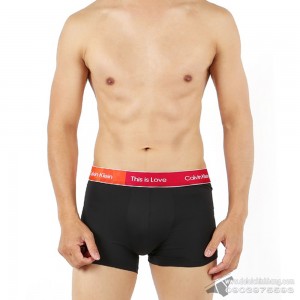 Quần lót nam Calvin Klein NB3514 Pride This Is Love Micro Trunk Black/Persian Red